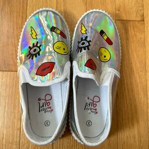 Olivia Miller Girls Character Slip On Sneakers 3M silver